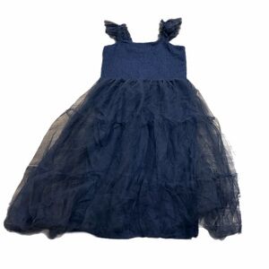 Stunning Arshiner Tulle Tiered Maxi Dress (Navy Blue) Size 16/XL